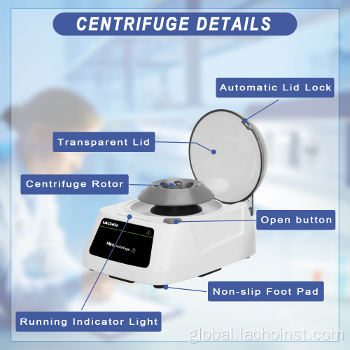 Mini Portable Centrifuge LCD Display Laboratory Mini Centrifuge Machine Manufactory